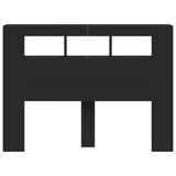 LED Headboard Black 140x18,5x103,5 cm Engineered Wood 837345