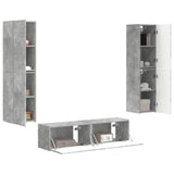TV Cabinet Set 6 pcs Concrete Grey Engineered Wood 3409126