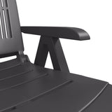 Sun Lounger Anthracite Plastic Standard Foldable 364707