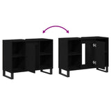 Bathroom Cabinet Black 80 x 33 x 60 cm Engineered Wood 873900