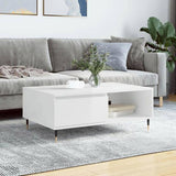 Coffee Table High Gloss White 90x60x35 cm Engineered Wood 827054
