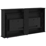 Fireplace with LED Strip Black Oak 130 x 20 x 69.5 cm 8021088