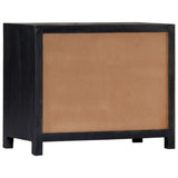 Hand Carved Side Cabinet Grey 75x35x60 cm Solid Mango Wood 282724