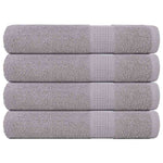 Towels 4 pcs Grey 100x200 cm 360 gsm 100% Cotton 136843