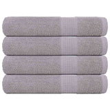 Towels 4 pcs Grey 100x200 cm 360 gsm 100% Cotton 136843
