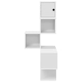 Wall Corner Shelf White 48 x 48 x 120 cm Engineered Wood 8012228