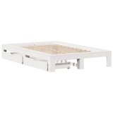Bed Frame without Mattress White 120x200 cm Solid Wood Pine 3309003
