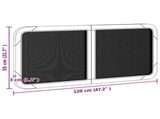 Headboard with Headboard Natural 120 x 55 x 3 cm Rattan 42011563