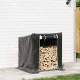 Firewood Rack with Rain Cover 100.5x100.5x110.5 cm Galvanised Steel 4104939