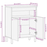 Sideboard 60x33.5x75 cm Solid Rough Wood Mango 4018653