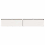 Wall Cabinets 2pcs White 100x30x35 cm Solid Wood Pine 813468