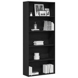 Book Cabinet Black Oak 80x30x189 cm Engineered Wood 3329274