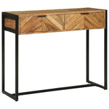 Console Table Brown 90 x 35 x 75 cm Solid Acacia Wood 374106