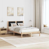 Bed Frame with Upholstered Headboard Black 120 x 200 cm 878261