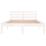 Bed Frame without Mattress Solid Wood Pine 120x200cm White 810426