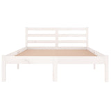 Bed Frame without Mattress Solid Wood Pine 120x200cm White 810426