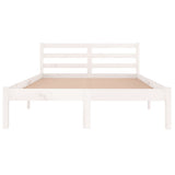Bed Frame without Mattress Solid Wood Pine 120x200cm White 810426