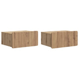 Wall-Mounted Bedside Cabinet 2 pcs Artisan Oak Engineered Wood 898294