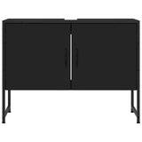 Bathroom Sink Cabinet Black Engineered wood Medium 842461