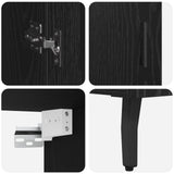 Highboard 2 pcs Black Oak Engineered Wood 3416241