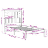 Bookcase Bed without Mattress 90x200 cm Solid Wood Pine 3321620