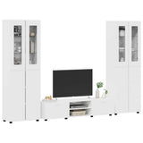 TV Cabinet Set FLORIN 3 pcs High Gloss White Engineered Wood 3397998