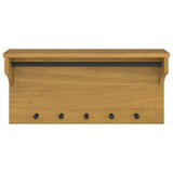 Wall-mounted Coat Rack SANDNES 87x30x42 cm Solid Wood Pine 4010473