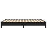 Bed Frame without Mattress Black 135x190 cm Double Double Fabric 349826
