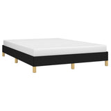 Bed Frame without Mattress Black 135x190 cm Double Double Fabric 349835