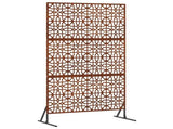 Privacy Screen Grey 100 x 50 x 180 cm Weathering Steel 868576