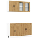 ZNTS 4 Piece Kitchen Cabinet Set Kalmar Artisan Oak Engineered Wood 3314880