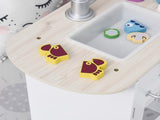 Kids Play Kitchen Wooden Toy Kitchen Cooking Set for Children with Drinking Fountain, Microwave, and T3398P348110