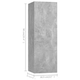4 Piece TV Cabinet Set Concrete Grey Engineered Wood 3079152