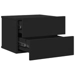 Bedside Cabinets 2 pcs Black 40x30x30 cm Engineered Wood 801056
