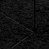 Shaggy Rug PAMPLONA High Pile Modern Black 160x160 cm 375280