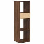 ZNTS Book Cabinet Brown Oak 34x31x112 cm Engineered Wood 860289