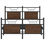 Bed Frame without Mattress Brown Oak 120x200 cm Engineered Wood 4106857
