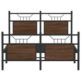 Bed Frame without Mattress Brown Oak 120x200 cm Engineered Wood 4106857