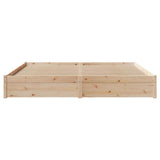 Bed Frame without Mattress 200x200 cm Solid Wood Pine 3301670