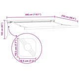 Retractable Awning Green and Yellow 300 x 250 cm 3330173