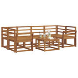 Outdoor Sofa Set 7 pcs Natural Solid Acacia Wood 3366077