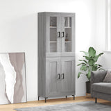 Highboard Grey Sonoma 69.5x34x180 cm Engineered Wood 3198343