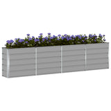 Planter Light Grey 320 x 40 x 75 cm Steel 42018139