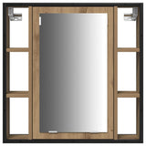 Bathroom Vanity Units with Shelf 3 pcs Brown Engineered wood 3334398
