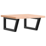 Basin Shelf Wall Mounted Steel and Solid Wood Beech 3302419