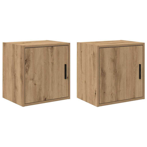 ZNTS Garage Wall Cabinets 2 pcs Artisan Oak Engineered Wood 860642