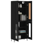 Highboard Black 69.5x34x180 cm Engineered Wood 3199634