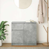 Sideboard with Drawer Concrete Grey 71x35x65 cm Engineered Wood 861601
