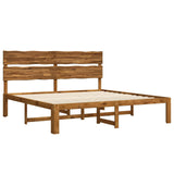Double Bed Frame with Headboard ROSTOCK Natural 180 x 200 cm 3405495