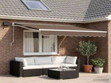 Manual Awning Frame with LEDs Taupe 2.5 x 2 m 3425582